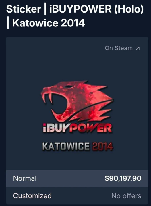 iBUYPOWER Holo Katowice 2014 스티커 가격
