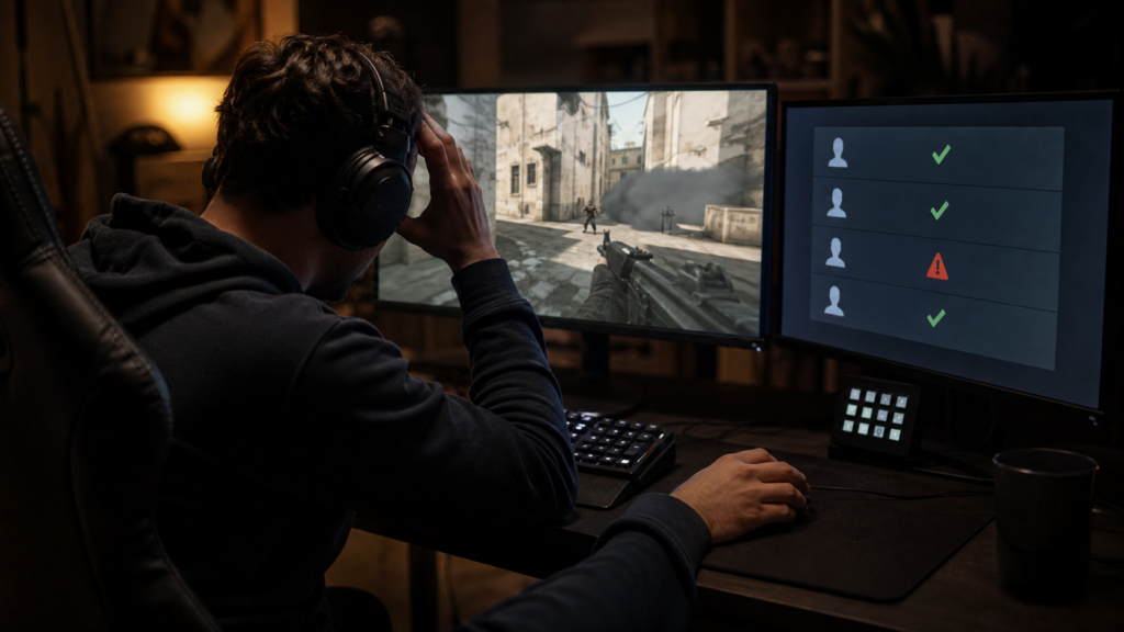 Solo-queue-spiller, der bruger et fællesskabsafstemningssystem