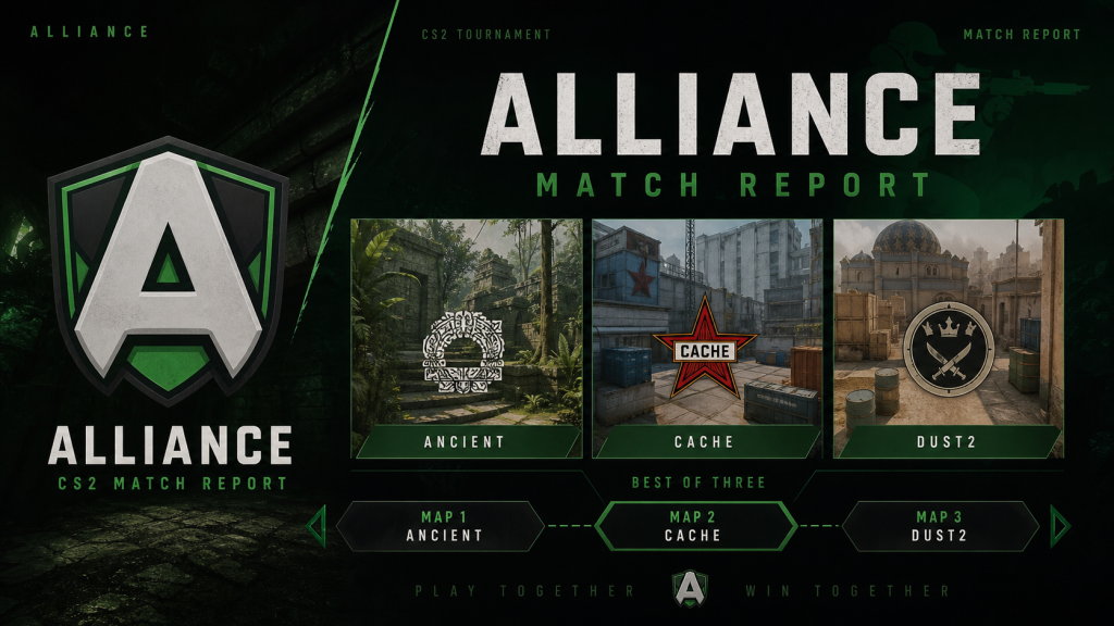 Alliance-Match-Bericht über Ancient, Cache und Dust2