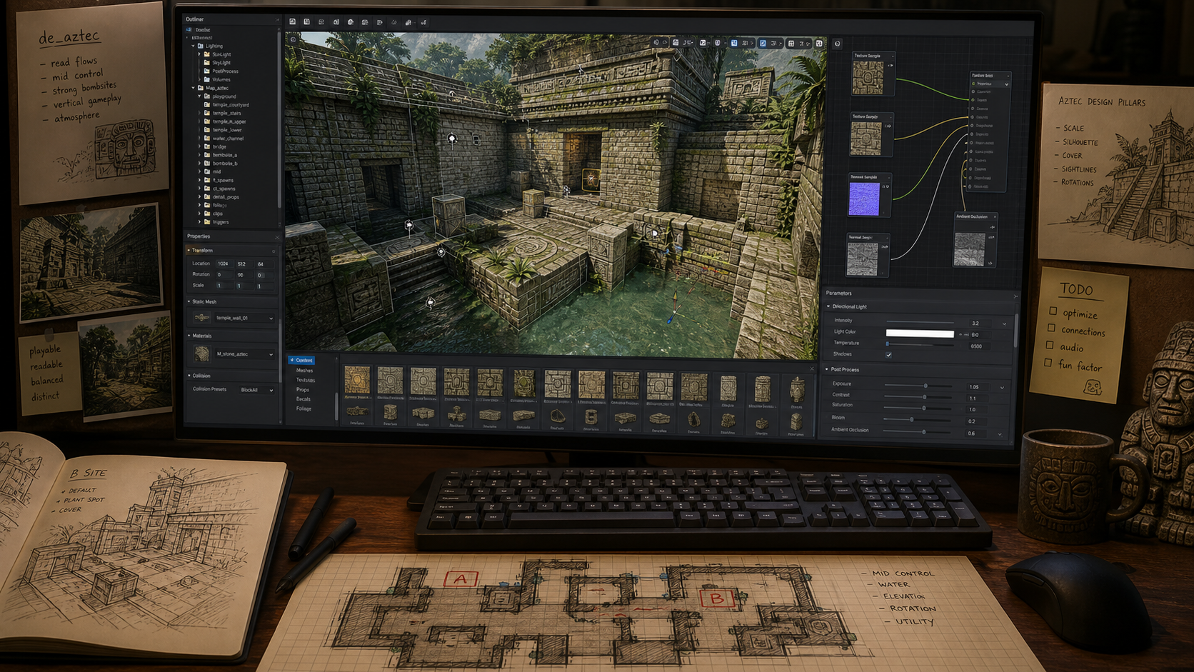 Berühmter Kartograf entwirft individuellen de_aztec-Hintergrund für CS2: Spieler sind eingeladen, das Spiel neu zu denken