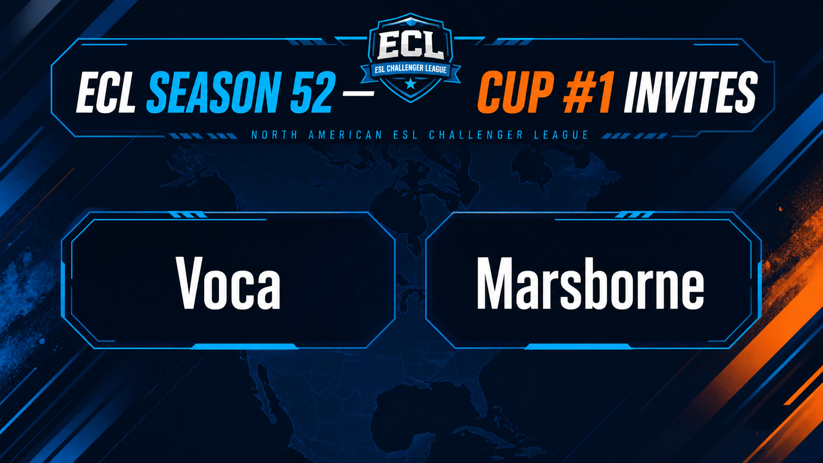 Voca und Marsborne headlinen ESL Challenger League S52 Cup #1 Einladungen