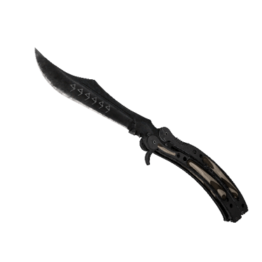 ★ Butterfly Knife | Black Laminate (Battle-Scarred)