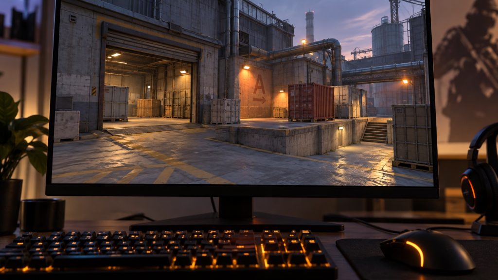 Illustrativt Cache-lignende Counter-Strike-map; ikke faktiske kampoptagelser.