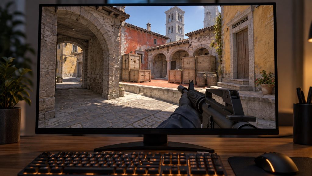 Illustrativt Counter-Strike-map i Inferno-stil; ikke optagelser fra den faktiske kamp.