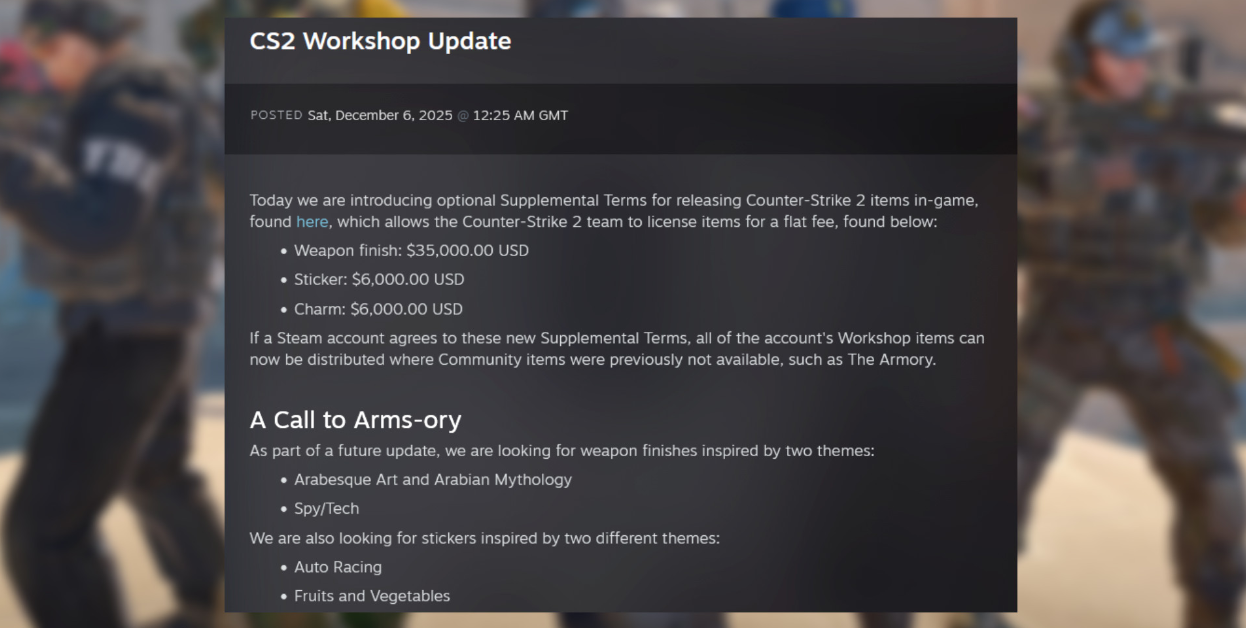 CS2 Workshop Update